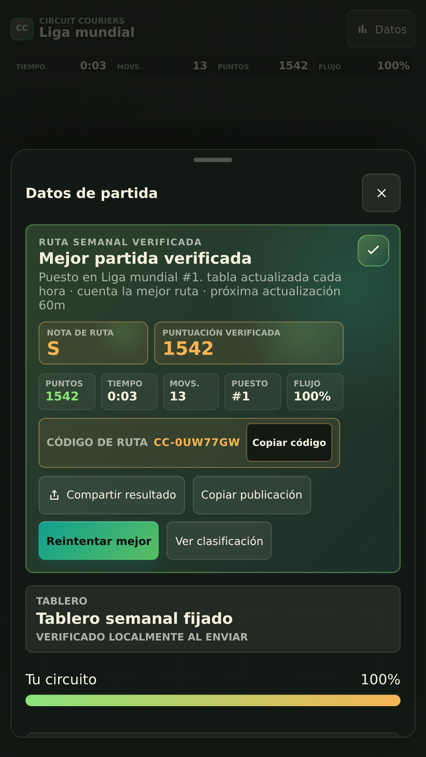 Estadísticas de rivales e historial de cuenta