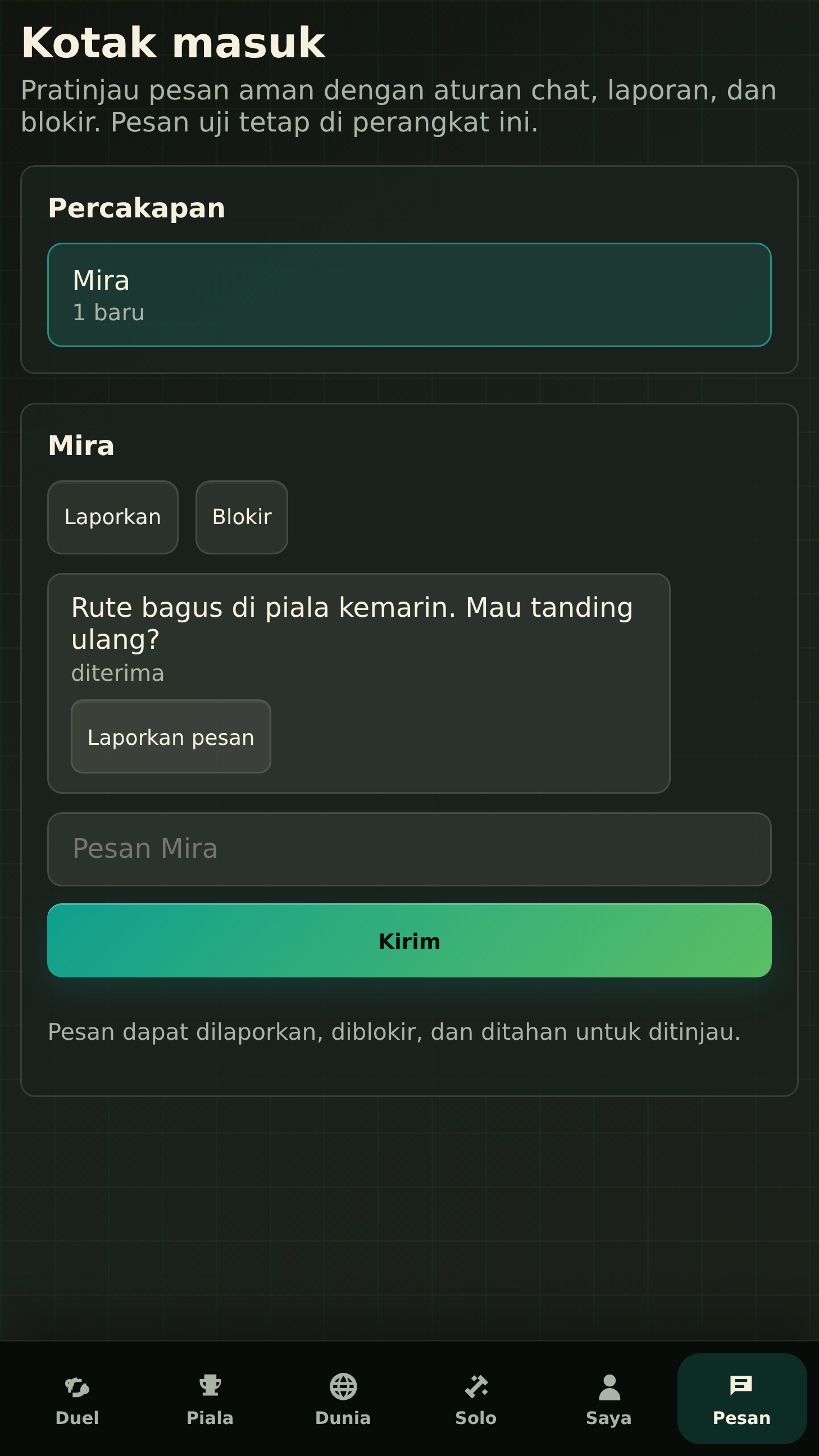 Kotak masuk yang dijaga dan kontrol keamanan